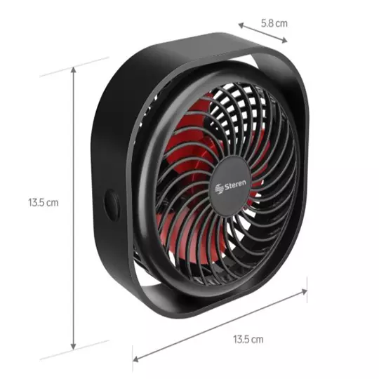 Ventilador personal STEREN inalámbrico recargable de 3 velocidades