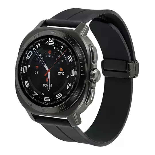 Smartwatch STF modelo Kronos insignia round con pantalla 1.39" color negro