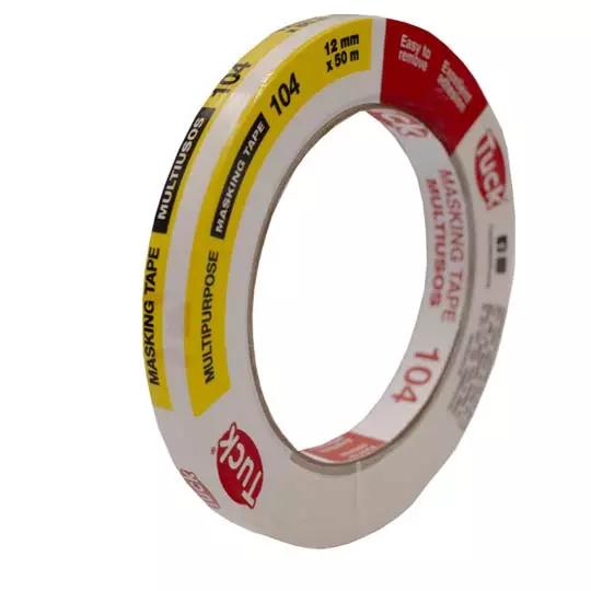 Masking tape tipo 104 TUK uso general 2 mm x 50 m, beige pálido, 1 pieza.