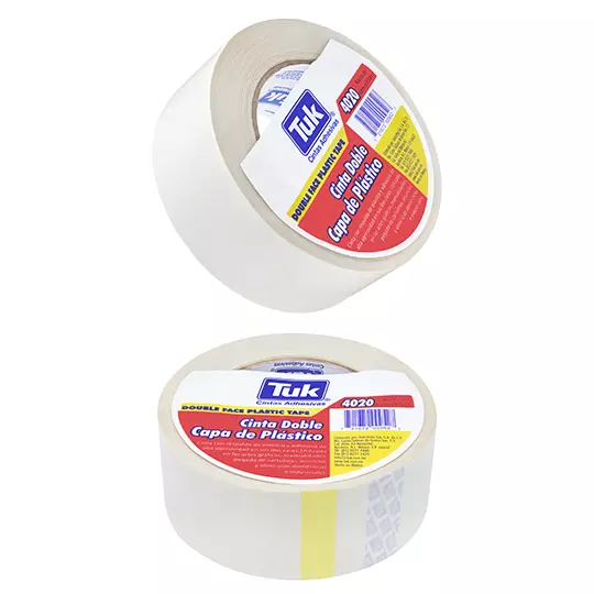 Cinta 4020 doble capa TUK 48mm x 50m, color blanco, 1 pieza