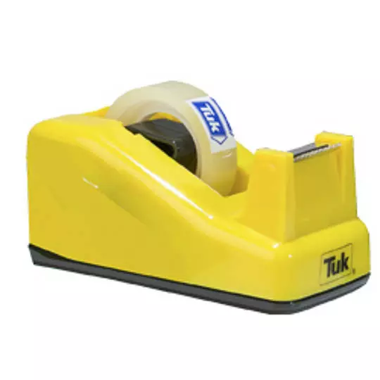 Despachador TUK de cinta plástico jr color amarillo