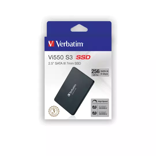 Unidad de estado sólido SSD verbatim VI550 SATA III DE 2.5" Y 256 GB