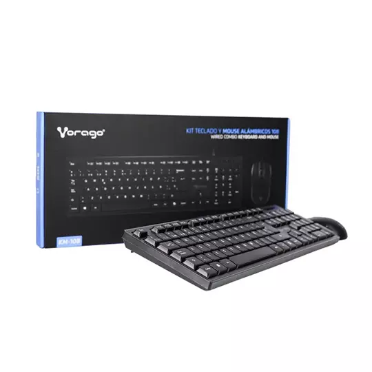 Kit Vorago Km 108 Teclado Y Mouse Alambrico Multimedia Usb