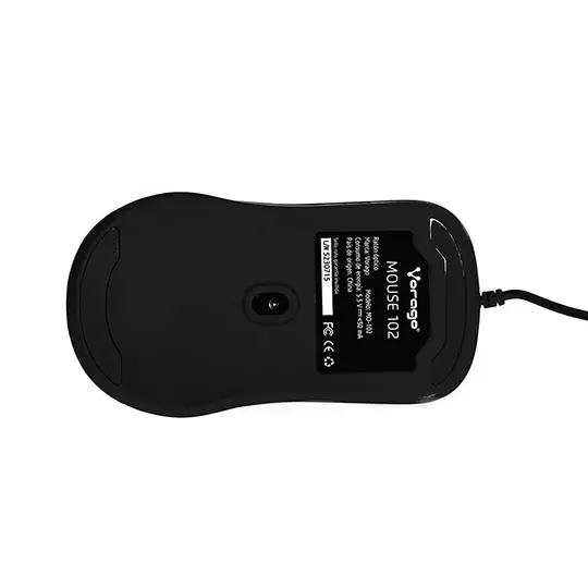 Mouse Vorago MO-102 negro optico alambrico 1,000/1,600 DPI USB