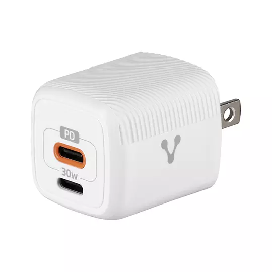 Cargador Para Pared Au-355 Fast Charge 3.0 A 1 Usb C 30w Blanco