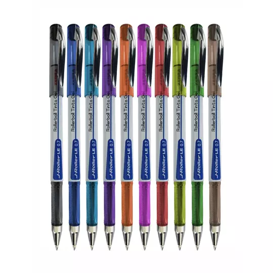 Bolígrafo de gel ZEBRA J-Roller LE BRILLIANT mediano 0.7 mm estuche c/10 colores