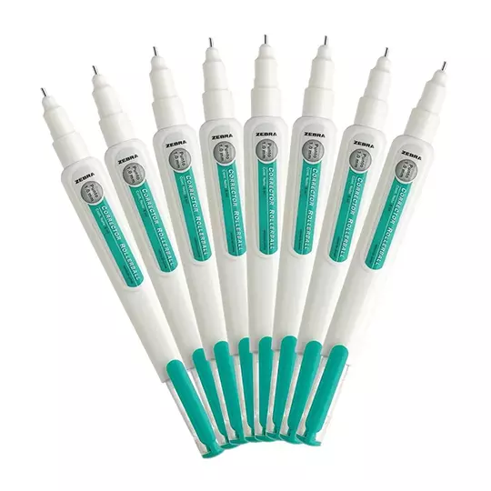 Corrector liquido en pluma ZEBRA punto mediano 1.0 mm caja con 10 piezas