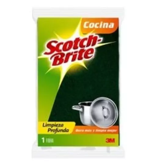 Fibra verde Scotch-brite 3M tamaño grande (150x10.7x120 MM)