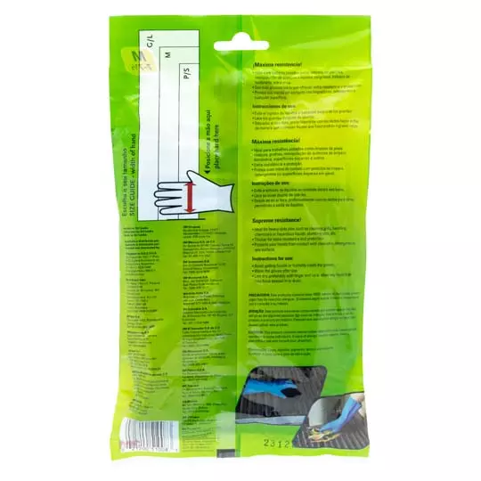 Guantes de latex azules afelpados Scotch-brite 3M tamaño mediano