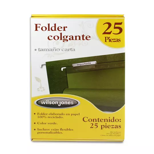 Folder colgante carta ACCO color verde.