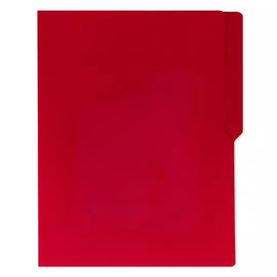 Folder rojo intenso APSA tamaño carta  ,paquete con 100 piezas