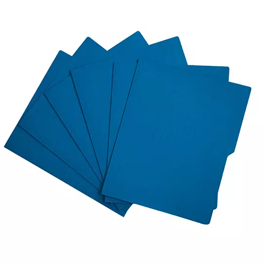 Folder azul intenso APSA tamaño carta  ,paquete con 100 piezas