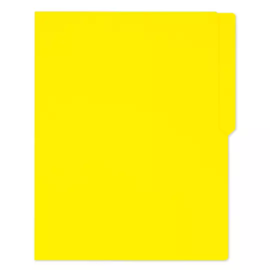 Folder amarillo intenso APSA tamaño carta  , paquete con 100 piezas