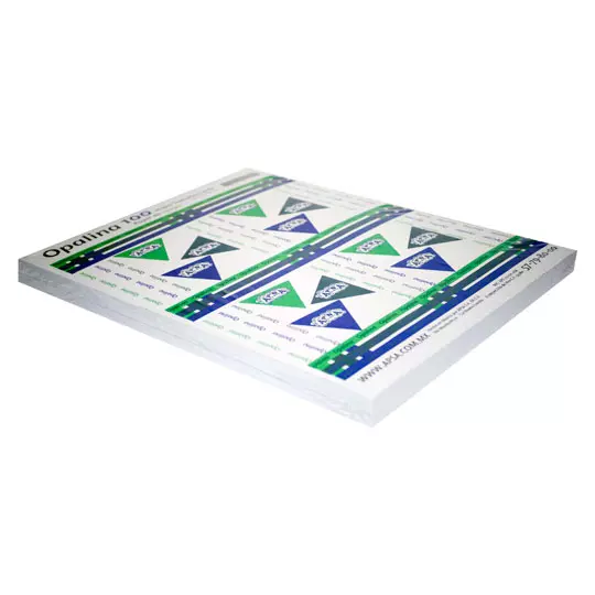 Papel opalina blanca 90% blancura APSA tamaño carta 120 gramos paquete con 100 p