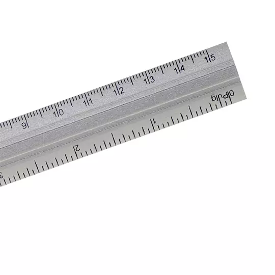 Regla de aluminio Arly de 15 cm.