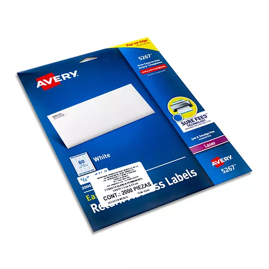 Etiqueta tecnología laser AVERY color blanco, 5267 3