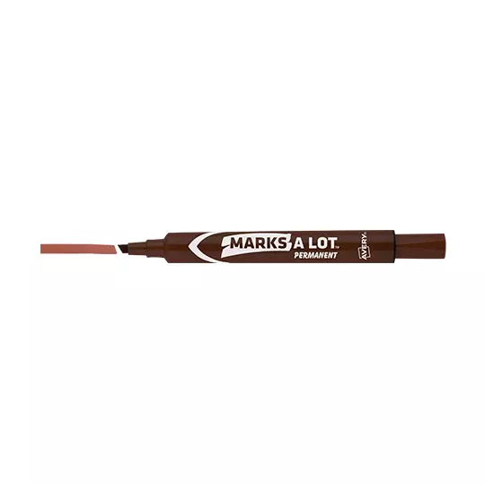 Marcador grande permanente café AVERY con 12 piezas  marks-a-lot