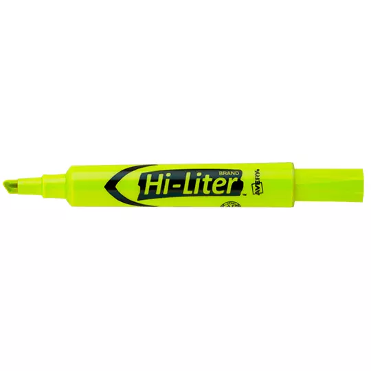 Resaltador Hi-Liter amarillo 12 pieza VERY color amarillo fluorescente