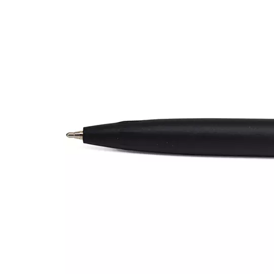 Bolígrafo fino retráctil Pin Point 0.7mm color negro cuerpo amarillo c/2 pzas