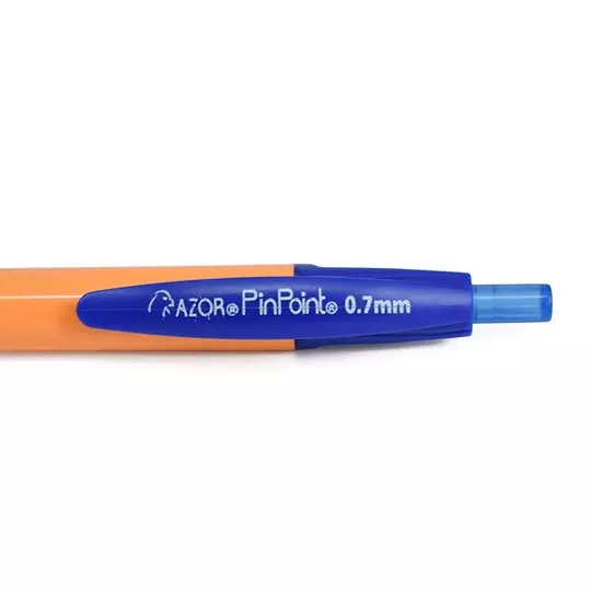 Bolígrafo fino retráctil Pin Point 0.7 mm surtido cuerpo amarillo c/3 pzs
