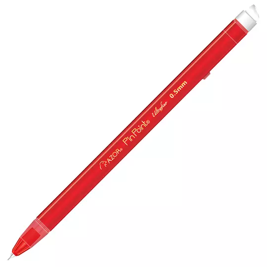 Bolígrafo ultra fino Pin Point 0.5 mm color rojo caja con 12 pzas