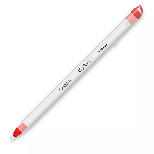 Bolígrafo grueso Big Point 1.2 mm color rojo caja con 12 pzas