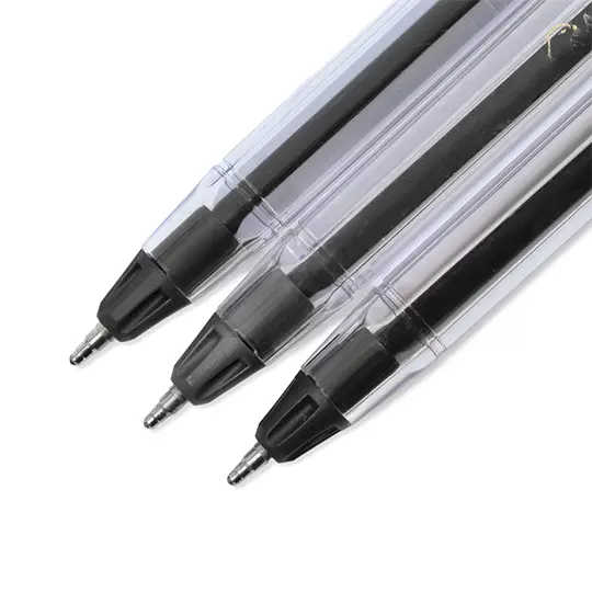 Bolígrafo mediano Pin Point Flow 1.0 mm color negro caja con 12 pzas