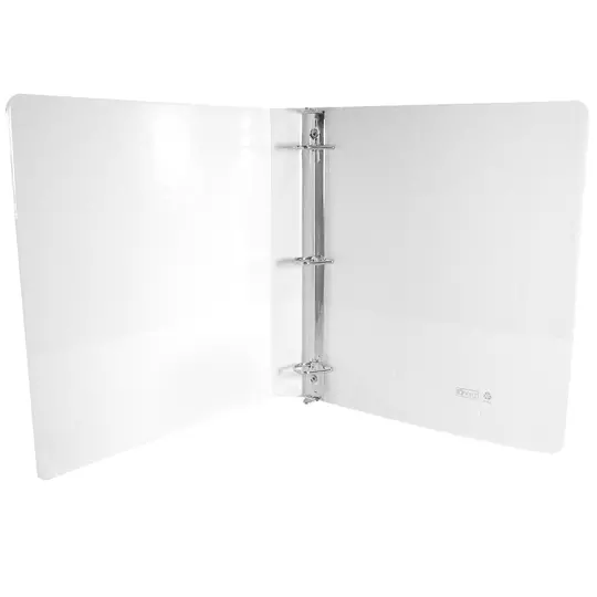 Carpeta panorámica con cristal Kinera carta herraje 1 pulgada "D" color blanco