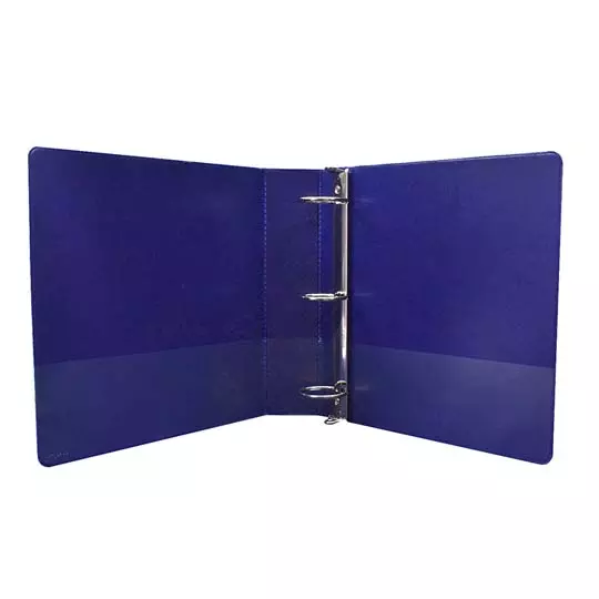 Carpeta panorámica con cristal Kinera carta herraje de 2 pulgadas "O" color azul
