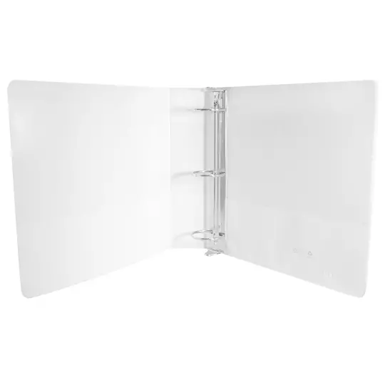 Carpeta panorámica con cristal Kinera carta herraje 2 pulgadas "O" color blanco