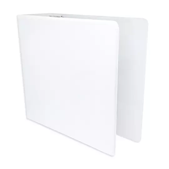 Carpeta panorámica cristal Kinera carta herraje 2.5 pulgadas "O" color blanco
