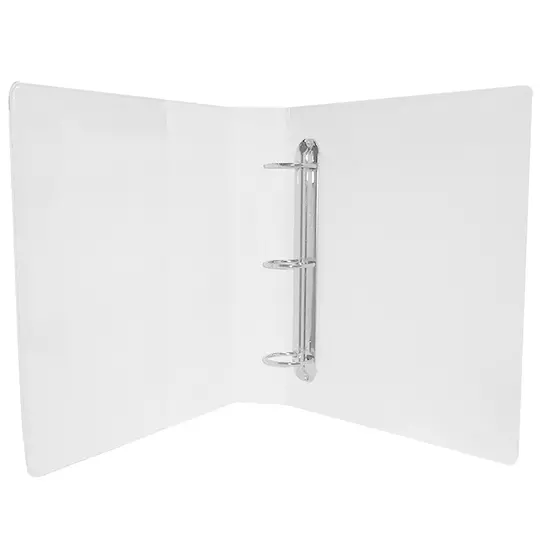 Carpeta panorámica con cristal Kinera oficio herraje 2 pulgadas "O" color blanco