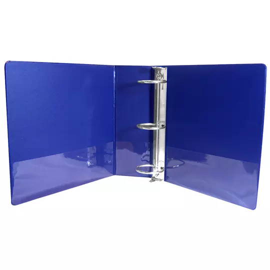 Carpeta panorámica con cristal Kinera carta herraje de 3 pulgadas "O" color azul