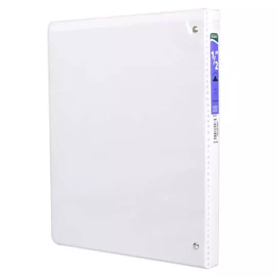Carpeta panorámica con cristal Kinera carta herraje 1/2 pulgada "O" color blanco