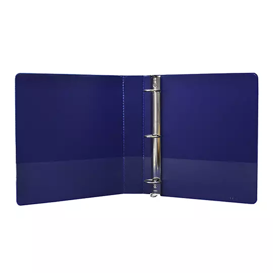 Carpeta panorámica con cristal Kinera carta herraje 1.5 pulgadas "O" color azul