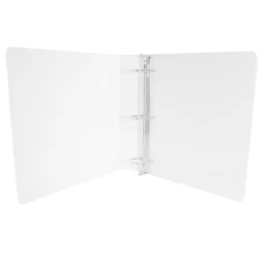 Carpeta panorámica cristal Kinera carta herraje 1.5 pulgadas "D" color blanco