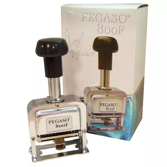 Foliador cromado Pegaso 8 dígitos. 