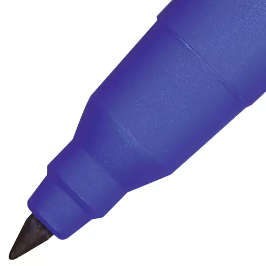 Plumón ultra fino Monopol 0.5 mm color azul caja con 12 pzas