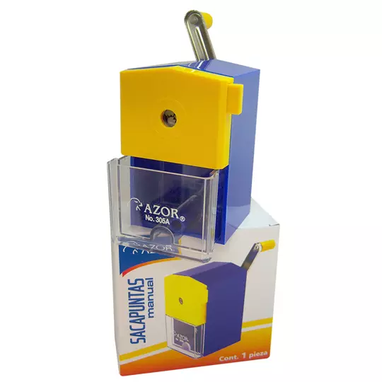 Sacapuntas manual Azor con palanca para lápices de 8 mm