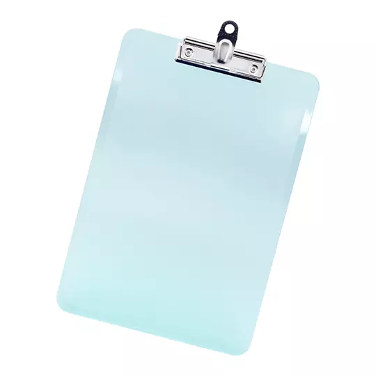 Tabla de plástico Sablón con I-Clip metálico tamaño carta color verde