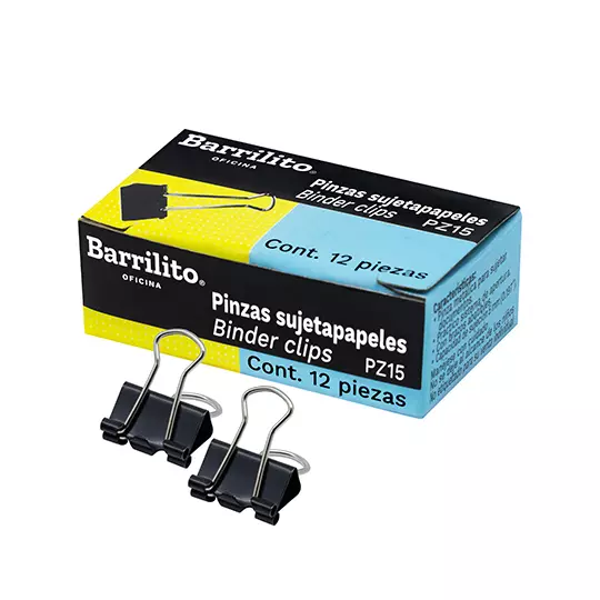 Sujetadocumentos 15 mm Barrilito capacidad hasta 50 hojas