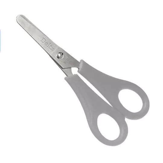 Tijera Escolar DELTA Al100 Acero Inox, 12.7cm Punta Roma