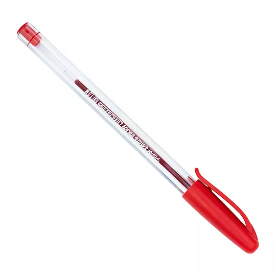 Boligrafo ST kilometrico rojo punto mediano caja con 12 piezas