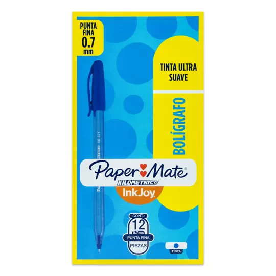 Boligrafo ST kilometrico azul punto finocaja con 12 piezas