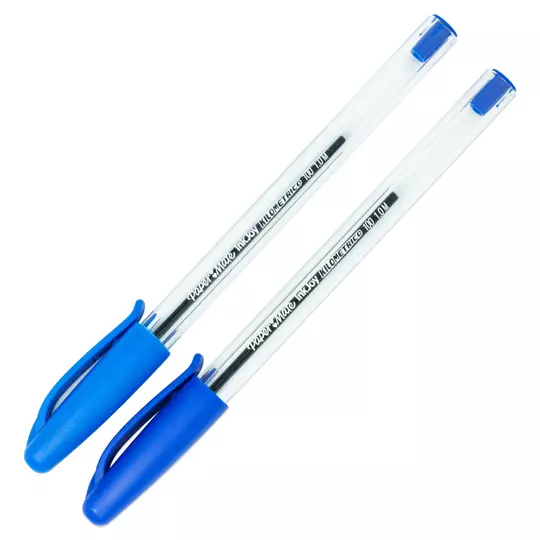 Bolígrafo ST kilométrico azul punto mediano con 2 piezas