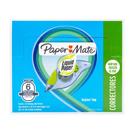 Corrector en cinta dry line  caja con 6 piezas