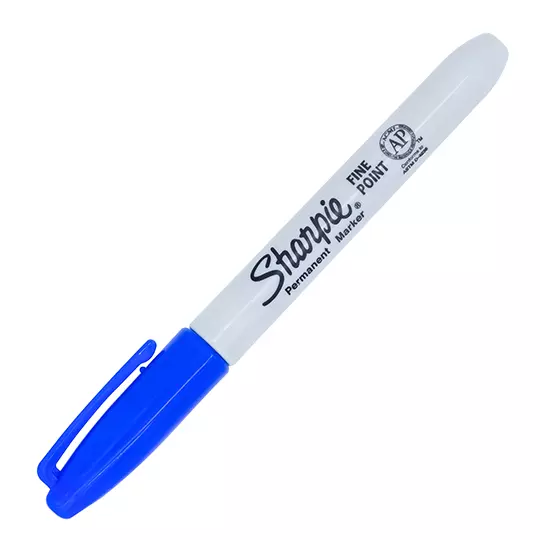 Marcador permanente Sharpie fino azul caja con 12 piezas