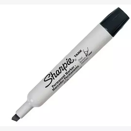 Marcador permanente Sharpie Tank negro caja con 12 piezas