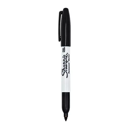 Marcador fino permanente Sharpie negro con 4 piezas