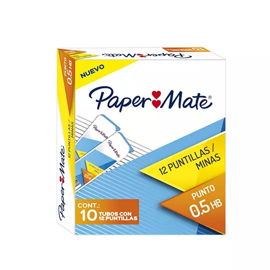 Puntillas de grafito Paper mate 0.5 mm caja 10 tubos